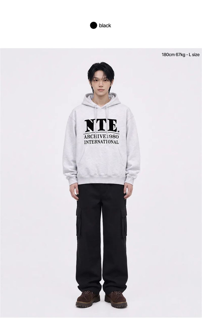 cargo drawstring wide cotton pants (black)