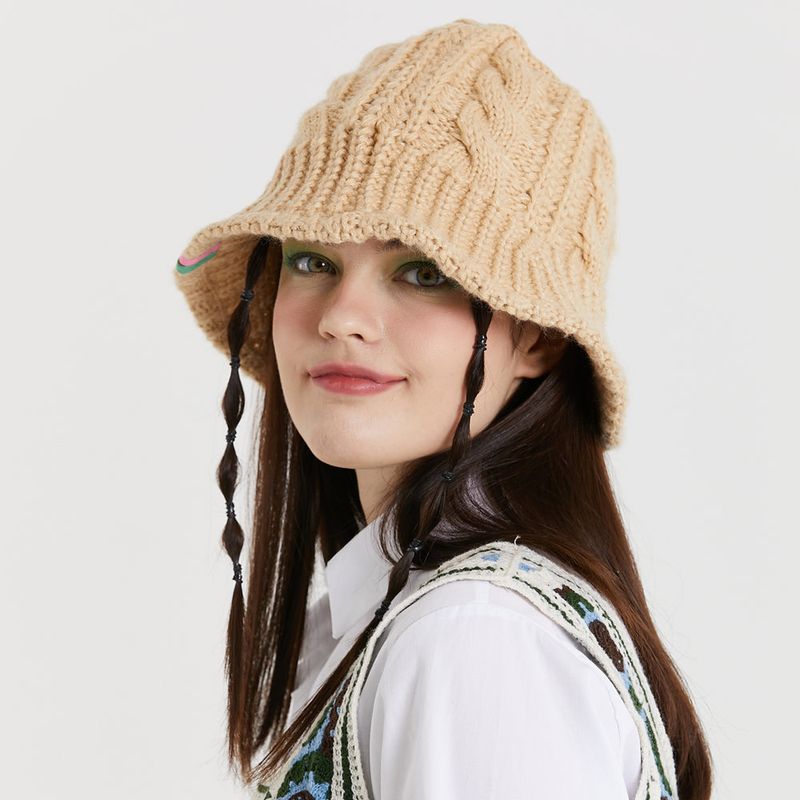 PINK PINEAPPLE（ピンクパイナップル）の「TWIST KNITTING BUCKET HAT_BEIGE（Hats）」