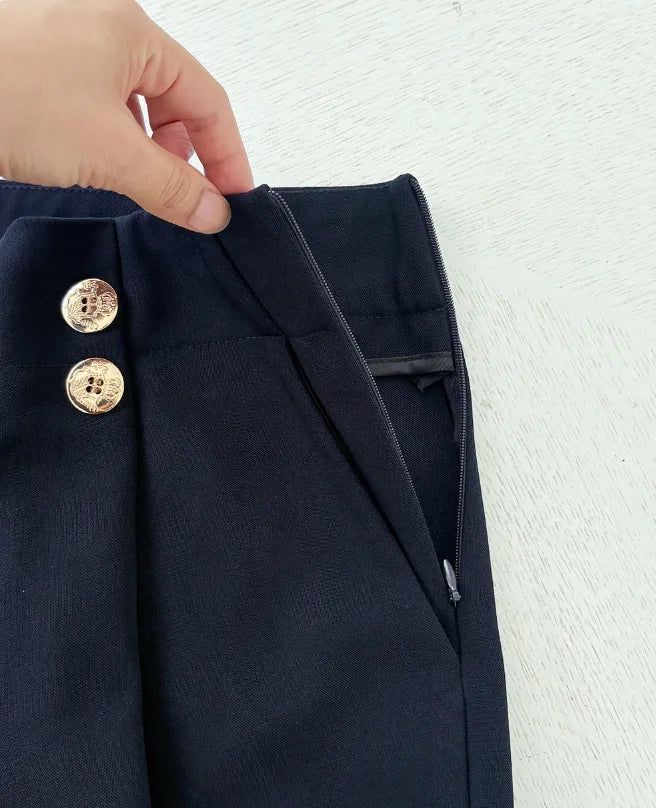 Loire Two-Button Wide Slacks
