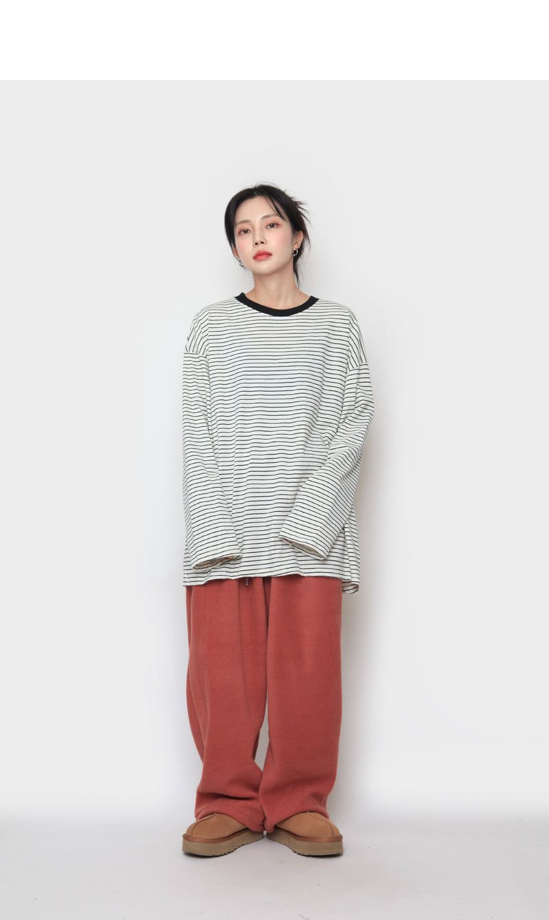 Round Striped Long Sleeve T