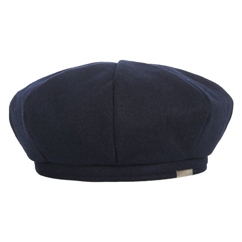Bold metal tip wool beret NAVY