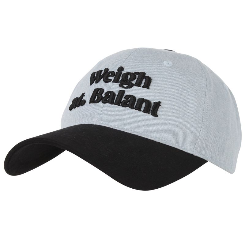 Denim Embroidery Ball Cap - Black