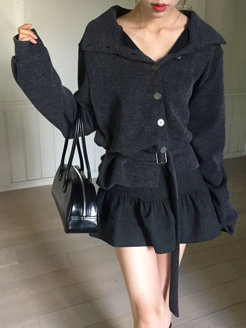 Frill mini stripe skirt pt