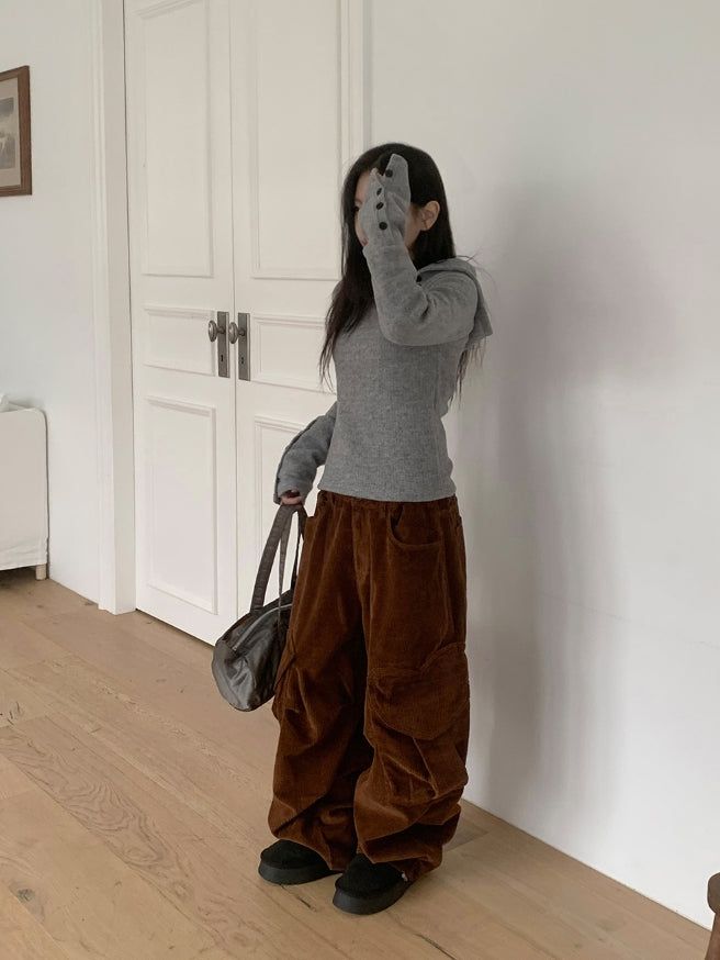 Comta Heart Cargo Corduroy Pants