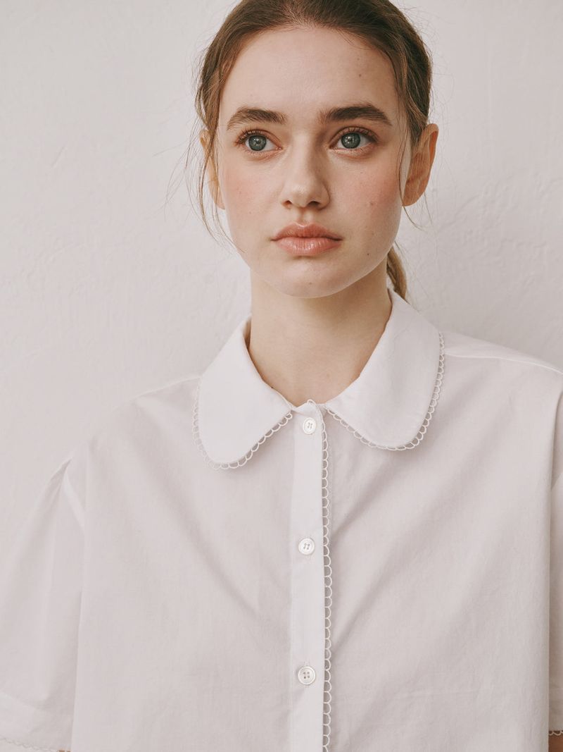 Lace half shirts (Ivory)