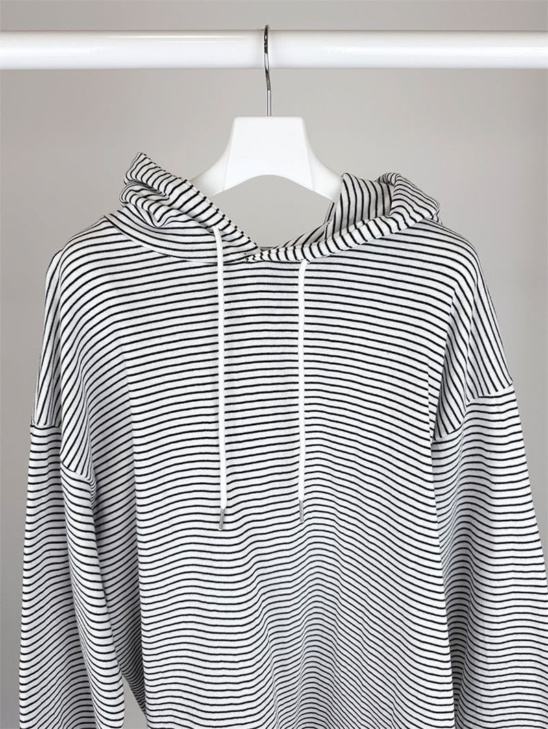 STRIPE STRING HOOD (2C)