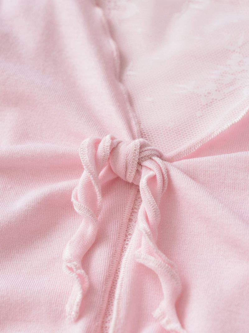 Ariel Lace Halter & Ribbon Cardigan Set