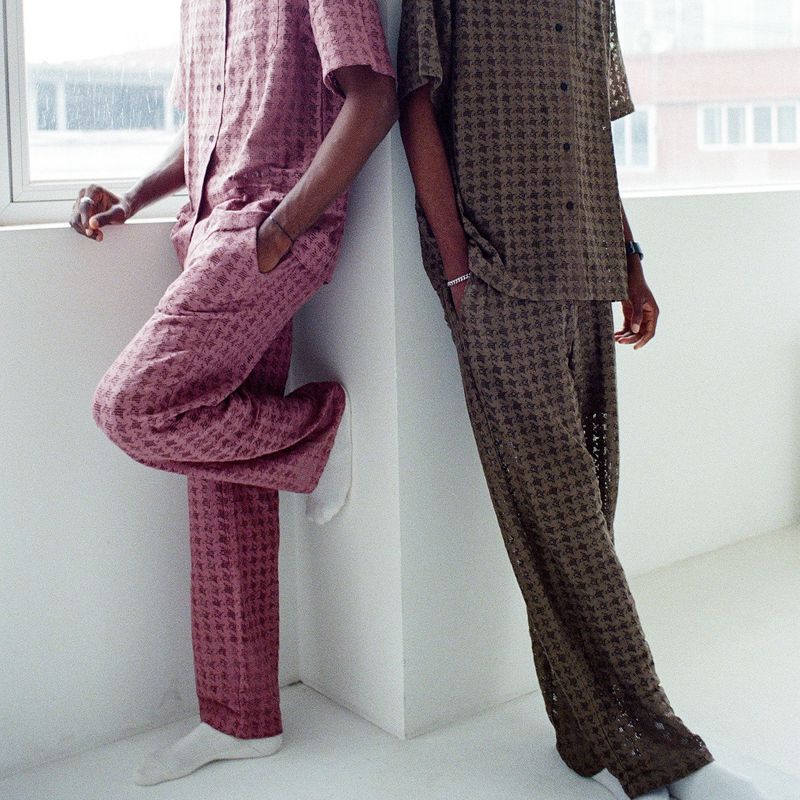 BROWN KNIT PANTS