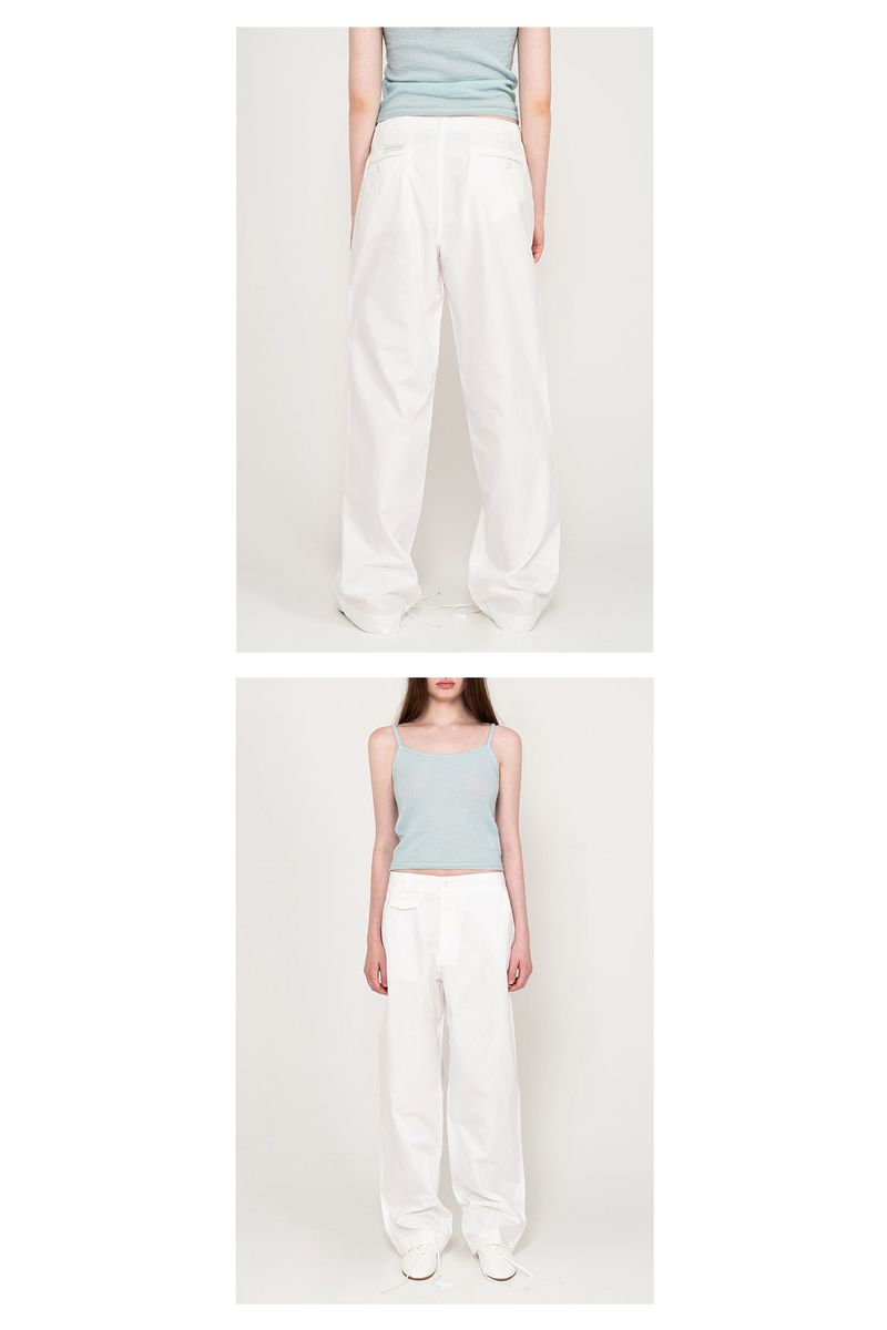 WIDE COTTON PANTS (WHITE)