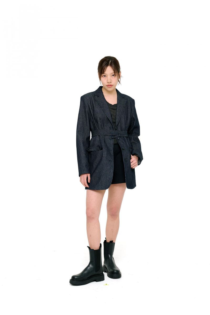 BELT DENIM BLAZER (LEBSSJK5068)