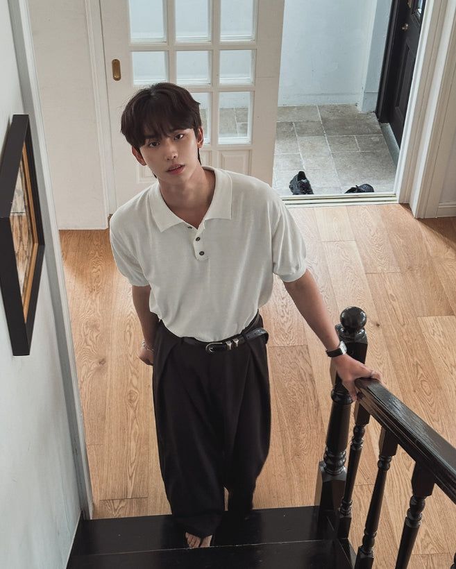 Summer Cooling Deep-Tuck Wide Slacks
