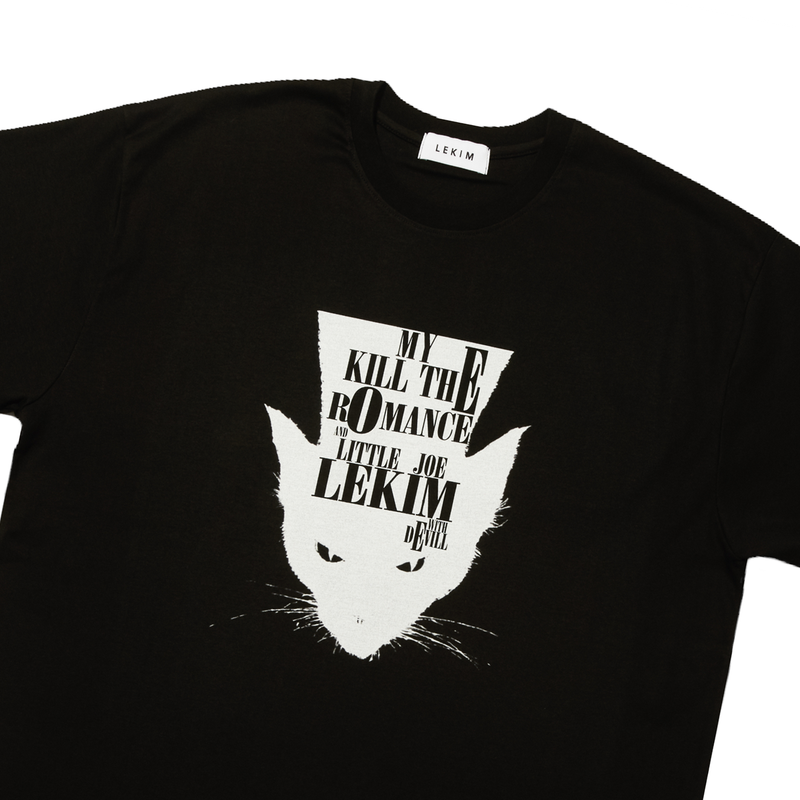 LEKIM DEVILL CAT T-SHIRT BLACK