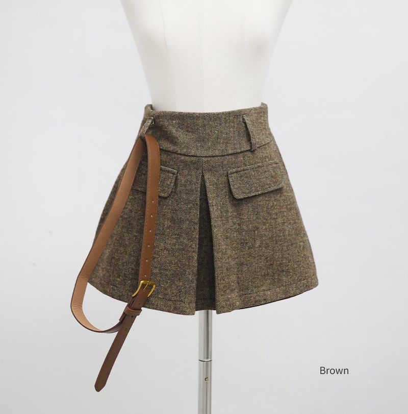 Tully Wool Blend Shorts (Belt Set)