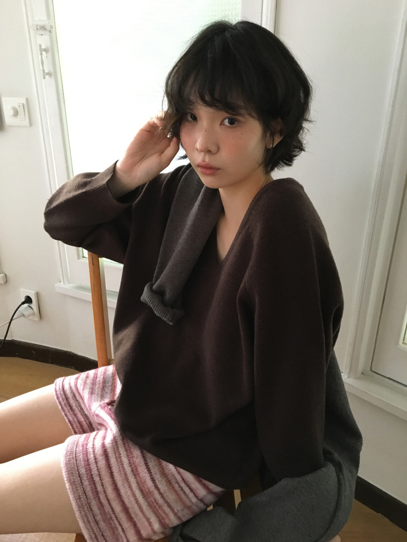 Encore Wool V-neck Knit (5color)