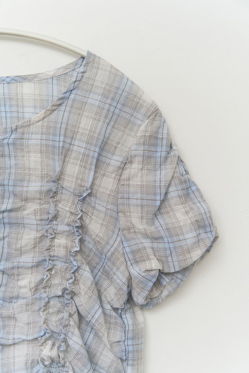 (W) Heal Shirring Blouse