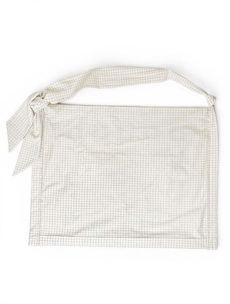 000Design Check Tie Bag / C Ivory