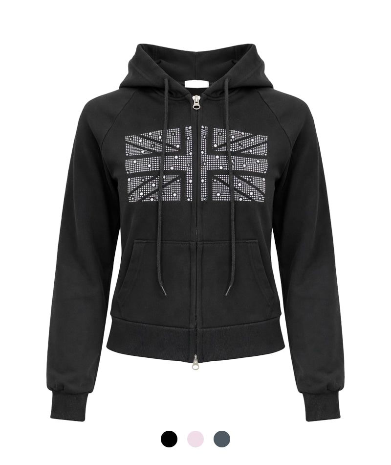Cozy&Kitsch（コージーアンドキッチ）の「Union Stud Hoodie Zip-up（Tops）」