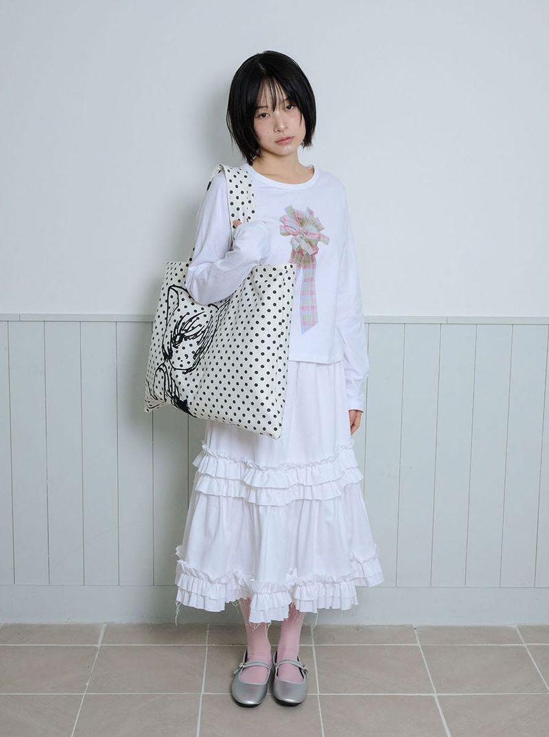 CAT GIRL DOT REVERSIBLE BAG