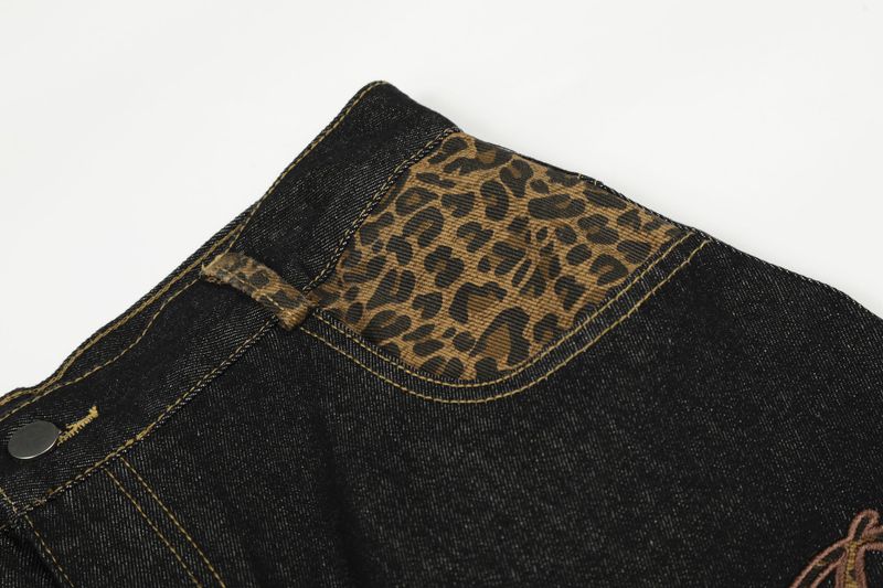 Leopard One Pocket Wide Pants