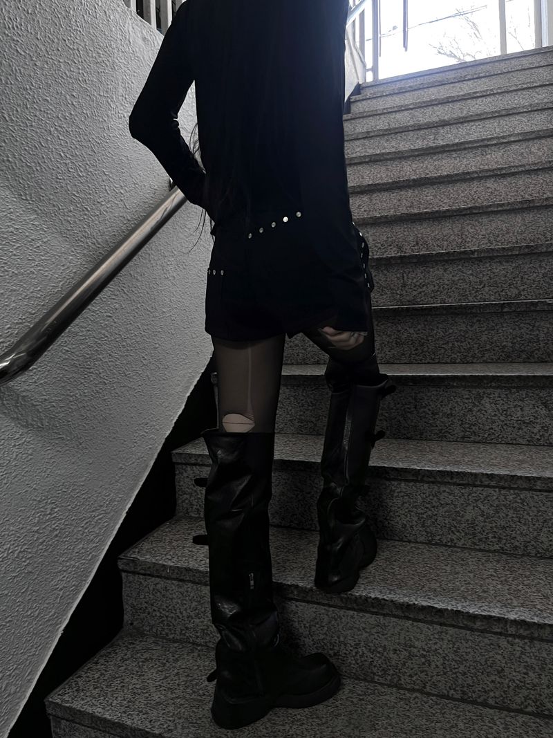 rivet unique skirt pants (2color)