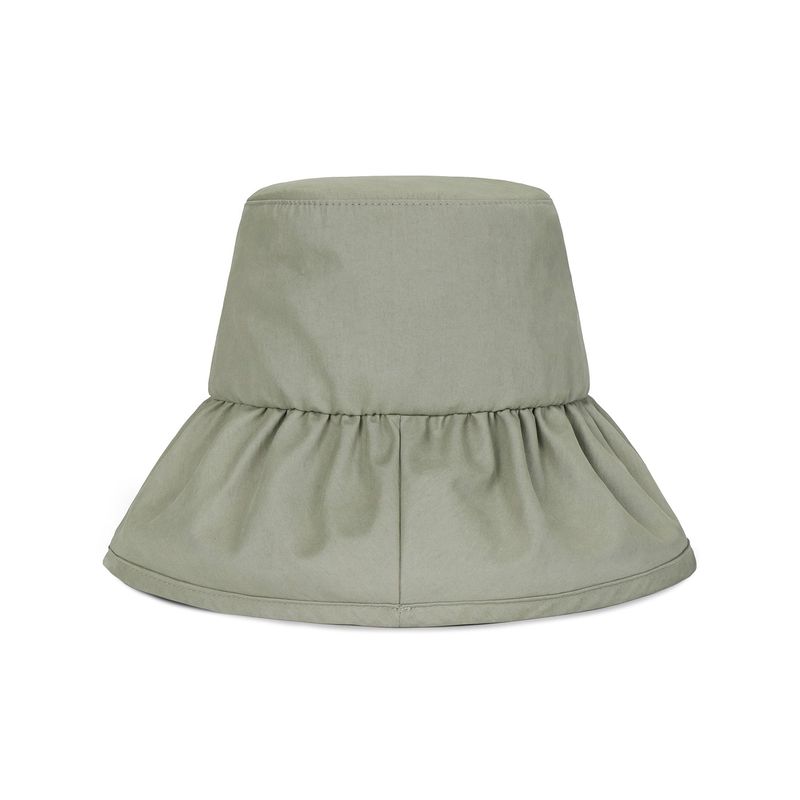 Metal Tip Shirring Bucket Hat / Khaki