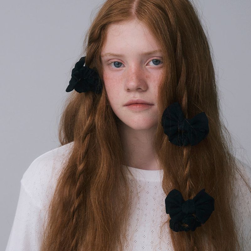RIBBON SCRUNCHIE, BLACK