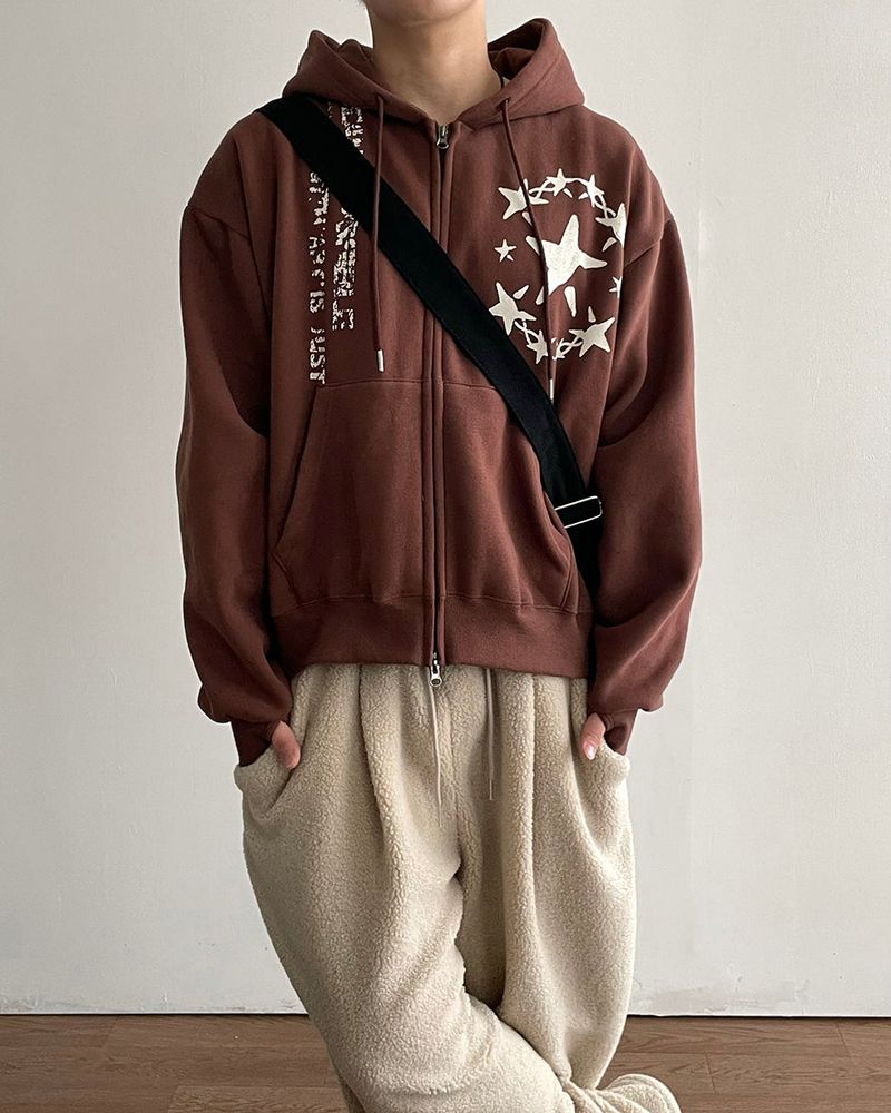 Scope Cropped Fleece Hoodie Zip-up