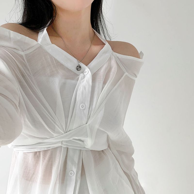Pure Halter Off Shoulder Blouse + Shorts