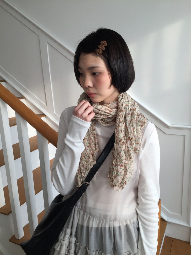 Petal Ringkle Muffler (2color)