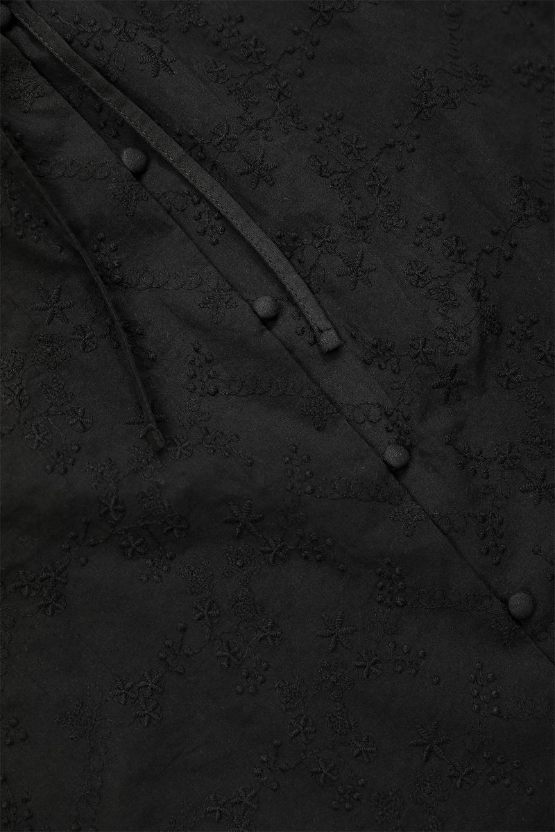Flower Garden Stitch Blouse [Black]