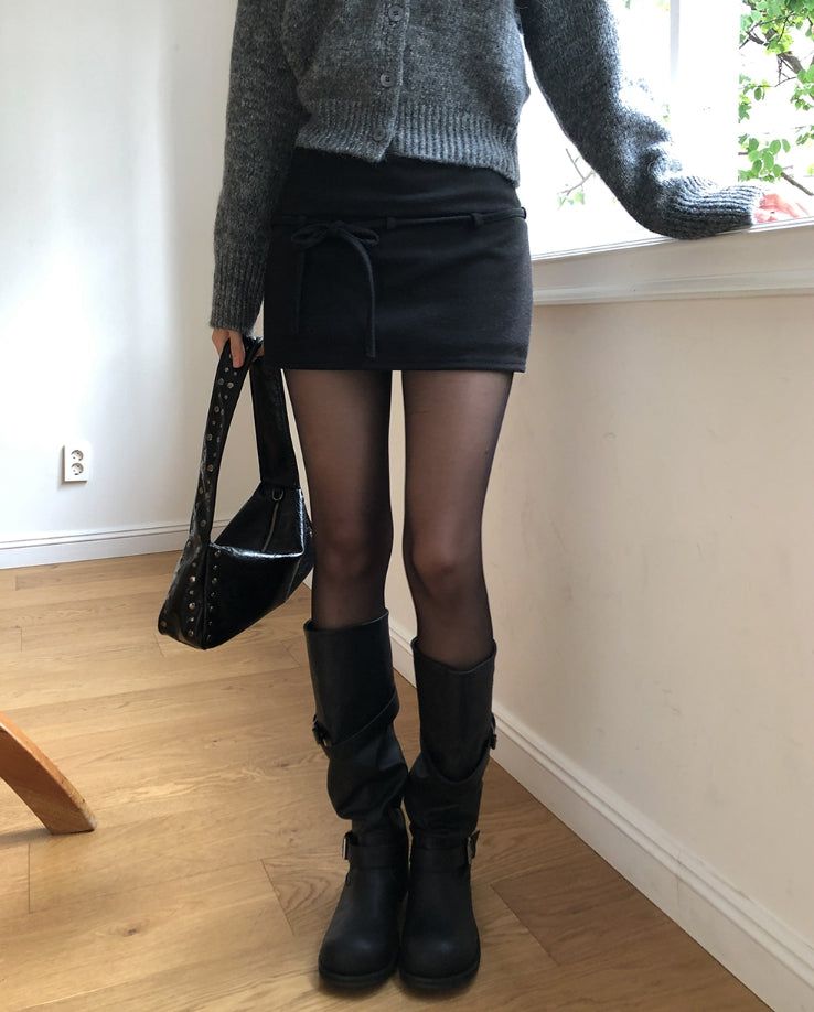 ULAN（ユレン）の「Tote Belted Brushed Skirt（Skirts）」