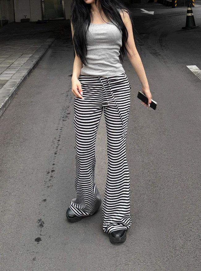 Mono Stripe Banding Pants