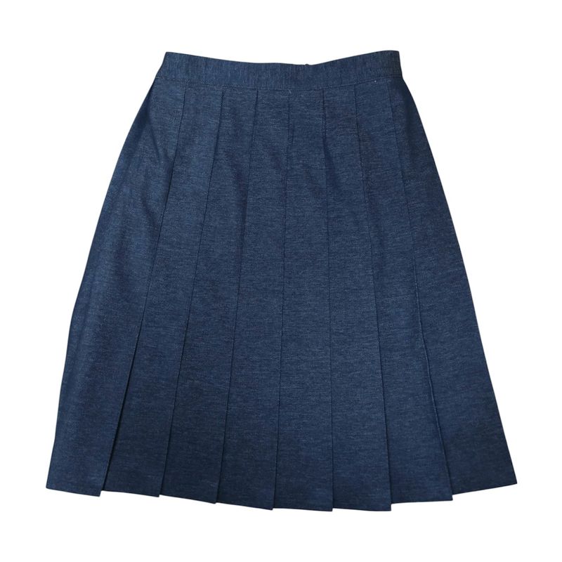 denim pleats skirt