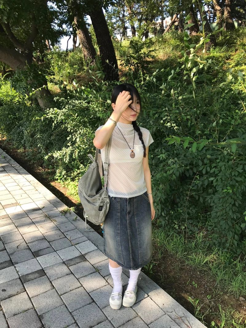 dots see-through t-shirts