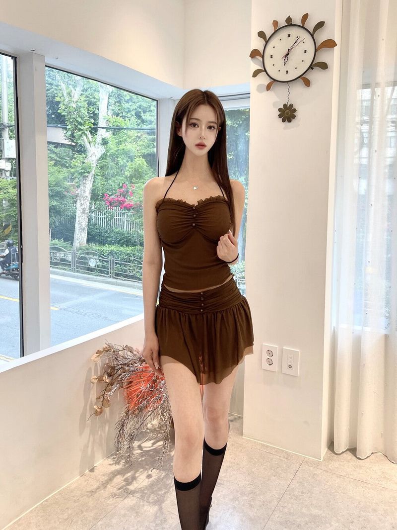 Seow（ソウ）の「1502. brownie mesh shirring 2pc（Setup）」