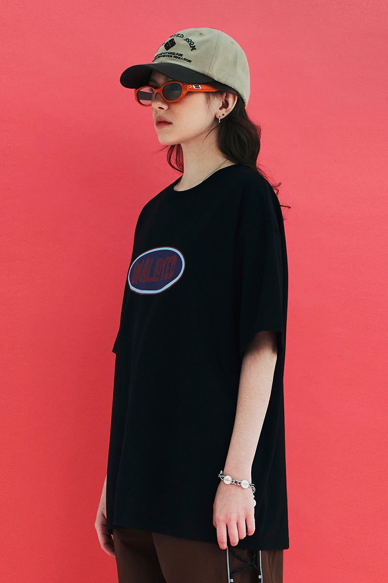 OVAL LOGO T SHIRT / BLACK