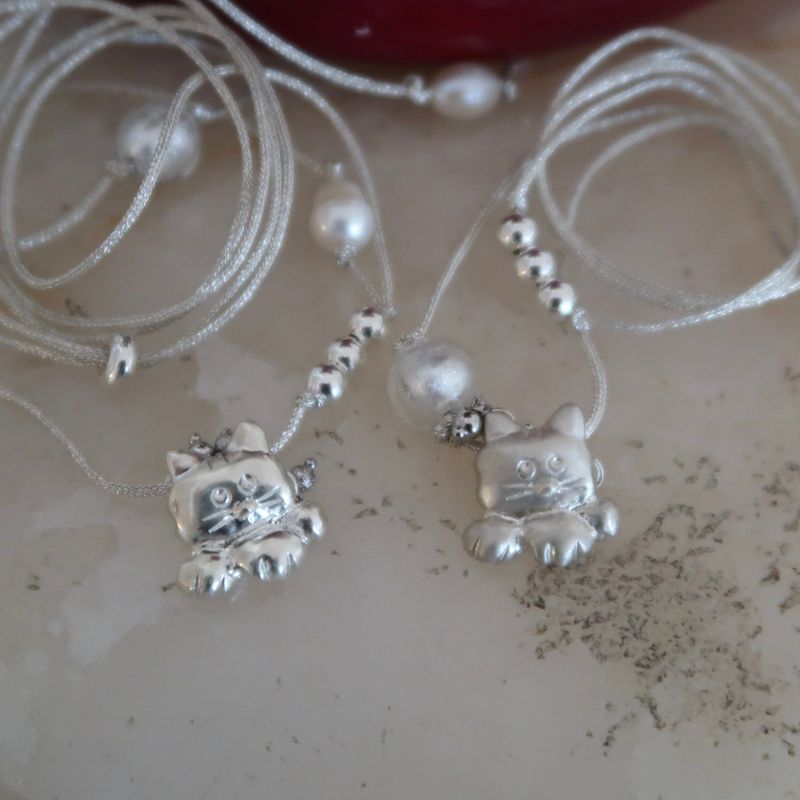 Ketty silver neckless (Cat)