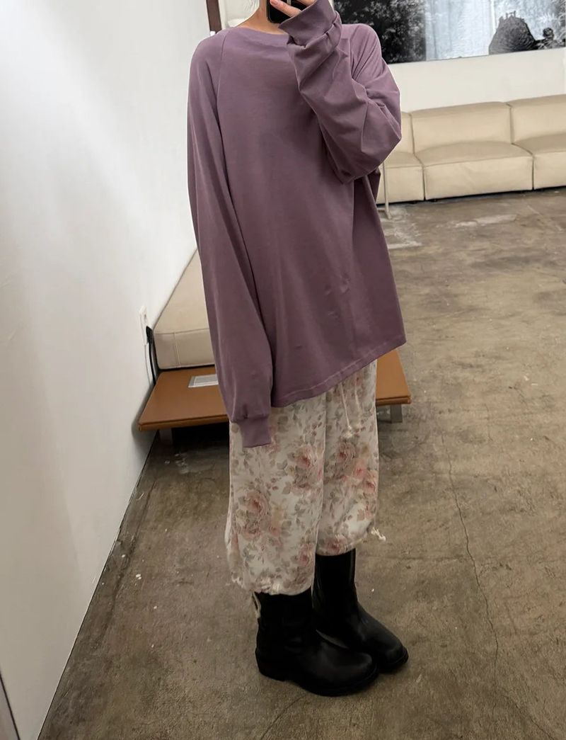 floral sweat crop pants