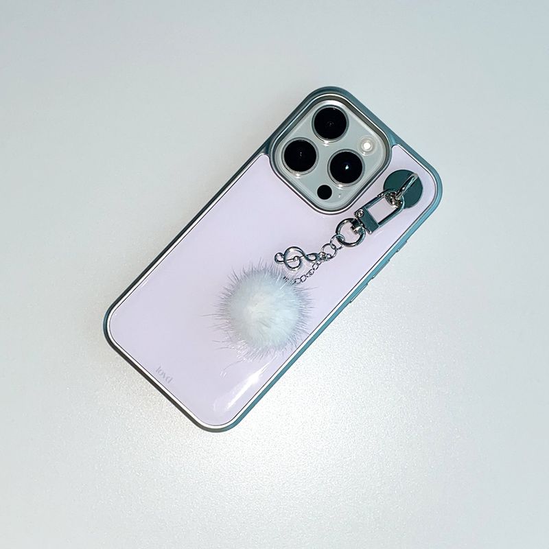 [MADE] MILKY PINK PHONE CASE (epoxy silver bumper)