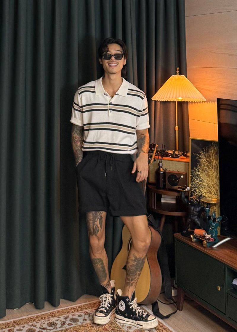 Washed cotton short pants 10COLOR