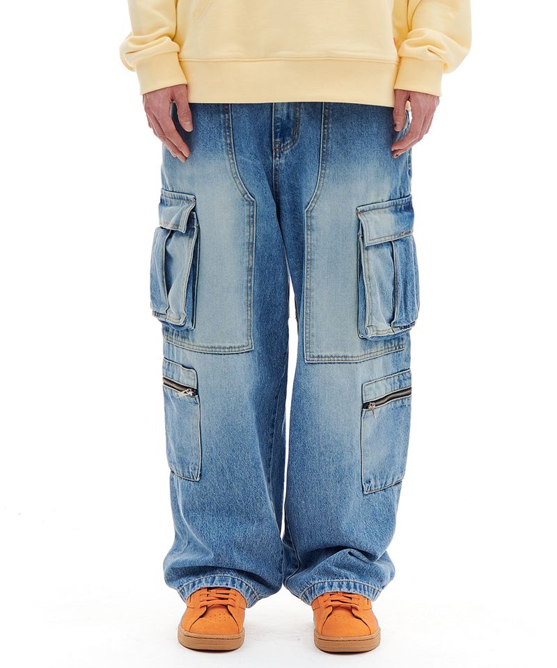 ARCHIVE BOLD（アーカイブボールド）の「MULTI POCKET DENIM PANTS (LIGHT BLUE)（Pants）」