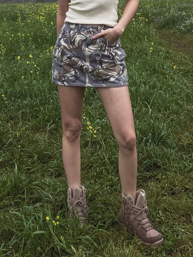 Dring Cargo Pocket Mini Skirt