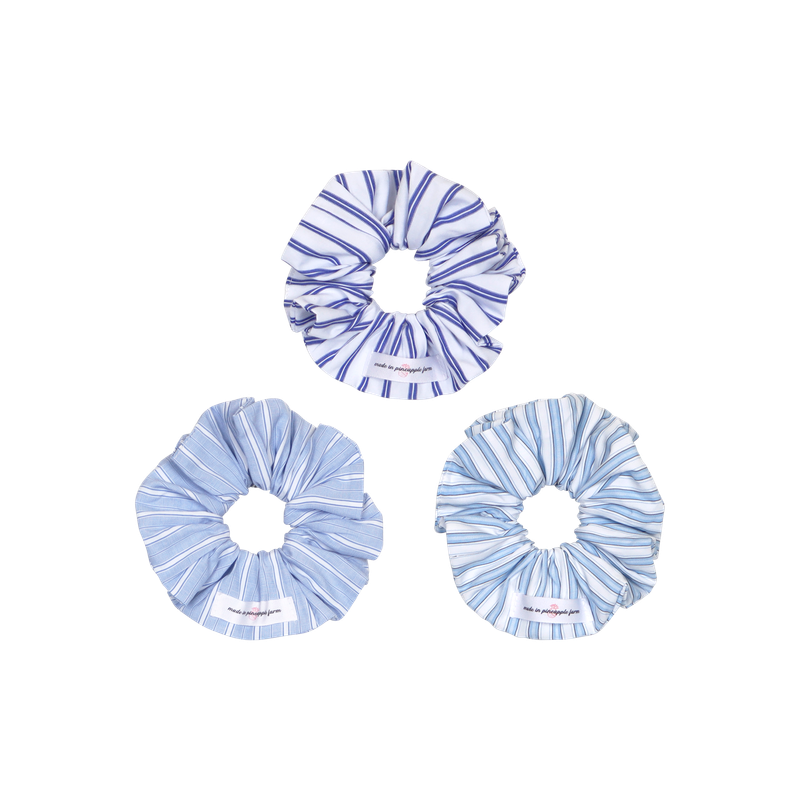 [3EA 1SET] COOL STRIPE SCRUNCHIE