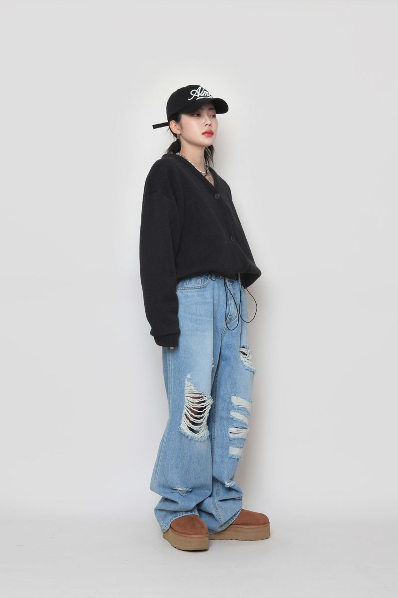 vintage wide denim pants