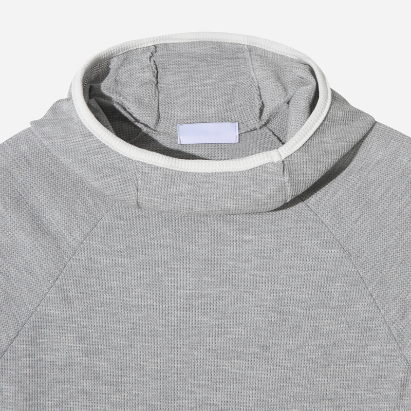 Gets High-neck Waffle Hoodie