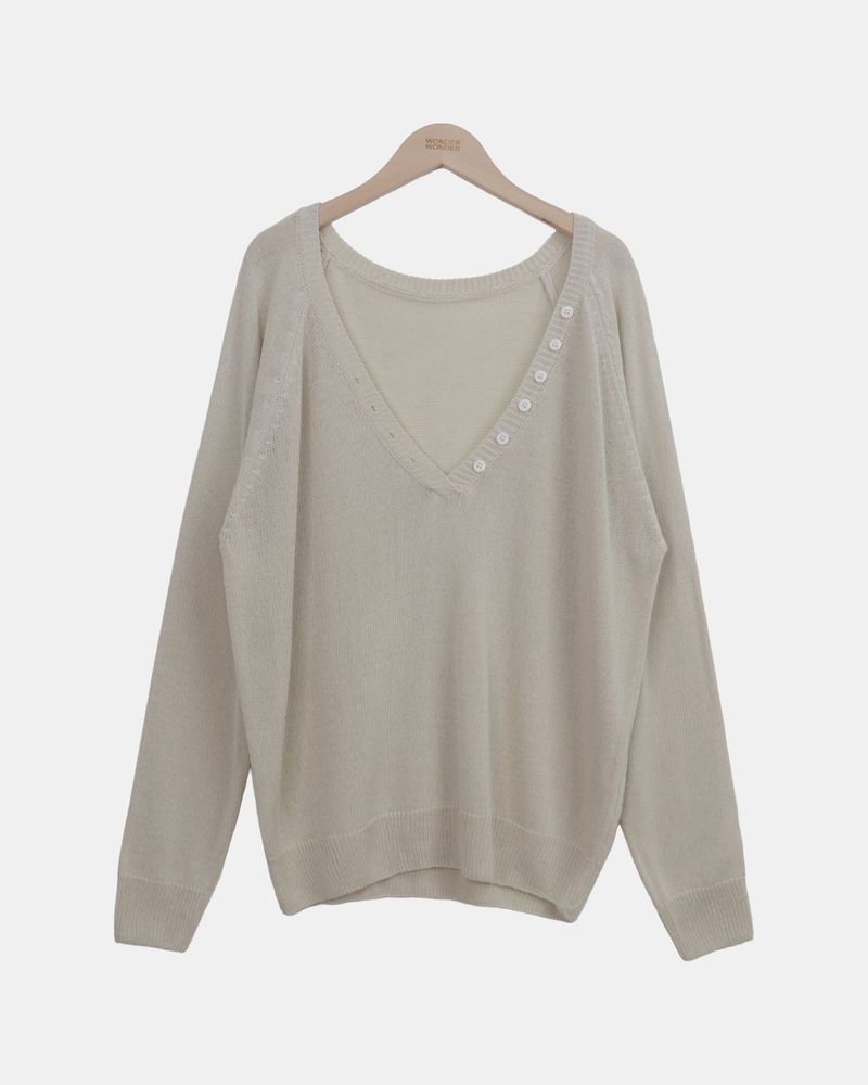 Hebun Deep V-Neck Summer Knit