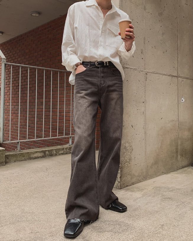 Shadow Cutting Bootcut Denim