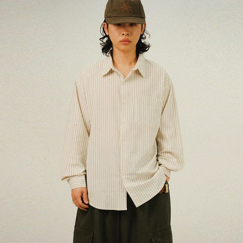 SEMIKAJI（セミカジ）の「HA City Stripe Oxford Shirts（Tops）」