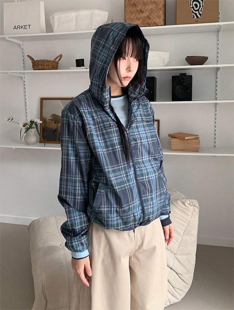 JAZZ THE ORDER(ジャズ ザ オーダー)の「CHECK HOOD WIND JUMPER (3C)(Jackets/Outerwear)」