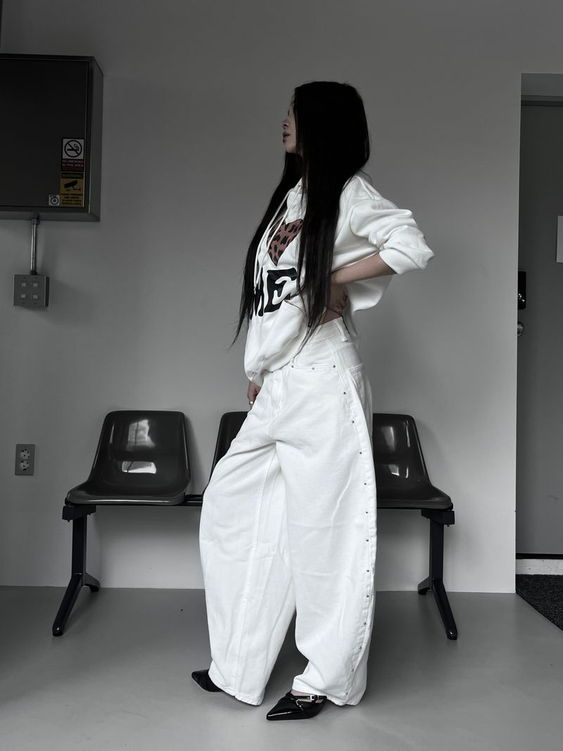studded balloon wide pants (2color)